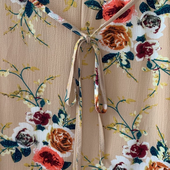 Boho Floral Tie Up Waist Summer Beach Maxi Skirt - Picture 3 of 5